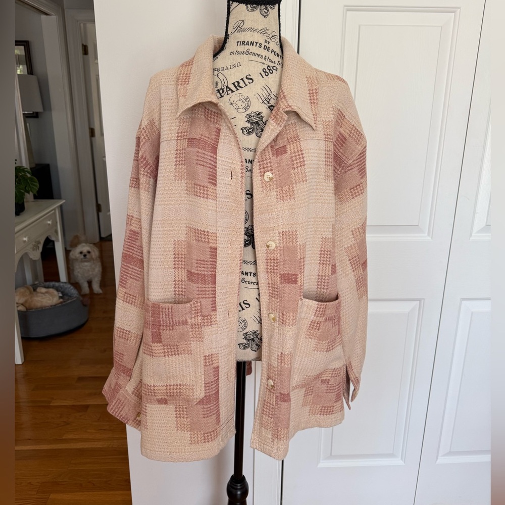 We the Free - Button-Up Jacket in Pink and Cream